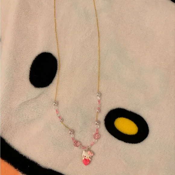 Super cute y2k Sanrio hello kitty HANDMADE necklace! - Picture 2 of 4